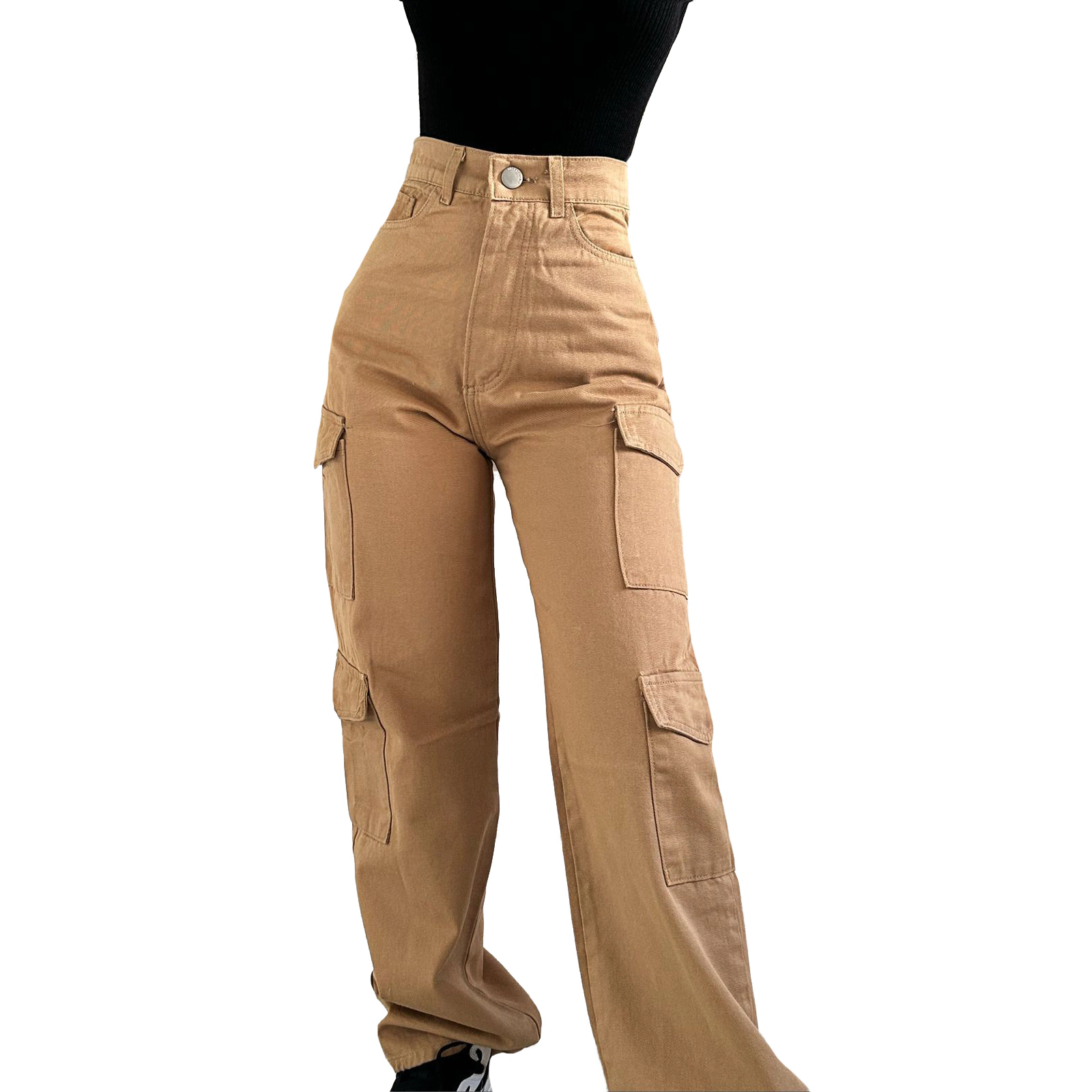 Pantalones de mezclilla Cargo Vintage para mujer, pantalón de